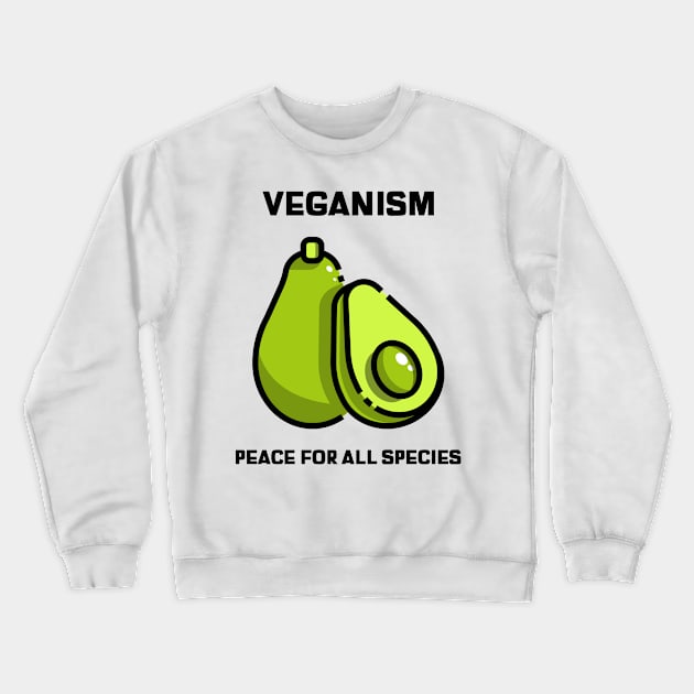Veganism Peace For All Species Crewneck Sweatshirt by ROXYCITY